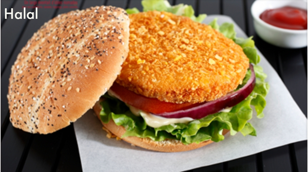 Halal panierte Hähnchenfilet-Burger 10 x 100 g TK.